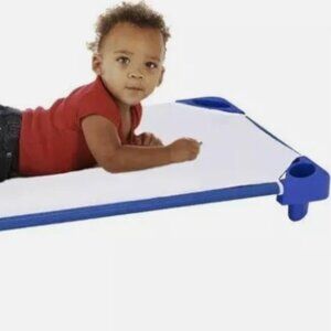 ONE Sprogs Heavy Duty Childrens Standard 40"L Stackable Daycare Cot, Blue